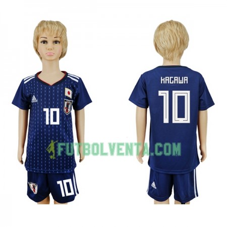 Camiseta de fútbol Japón Kagawa 10 Niño 1ª equipación Mundial 2018
